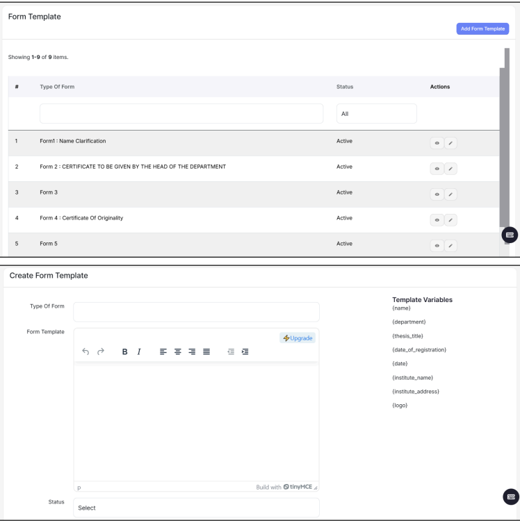 Form Templates